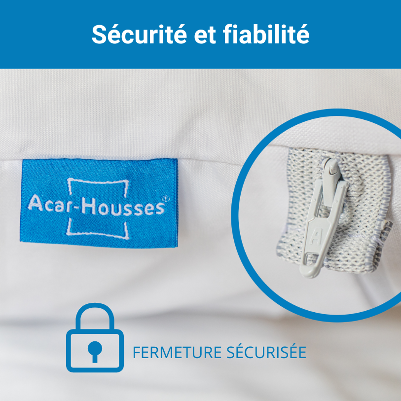 housse anti acariens sécurité et fiabilité avec fermeture sécurisée