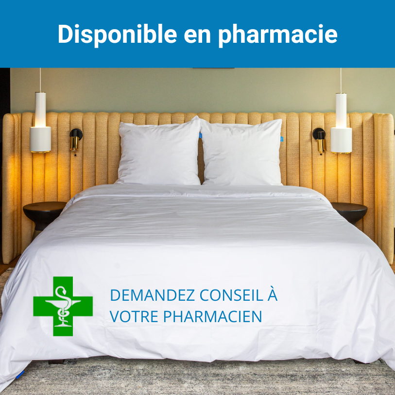 Housse anti acariens pour couette disponible en pharmacie