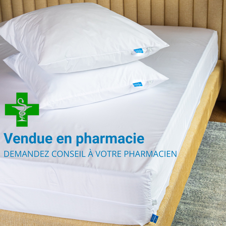 Housse anti-acariens vendue en pharmacie