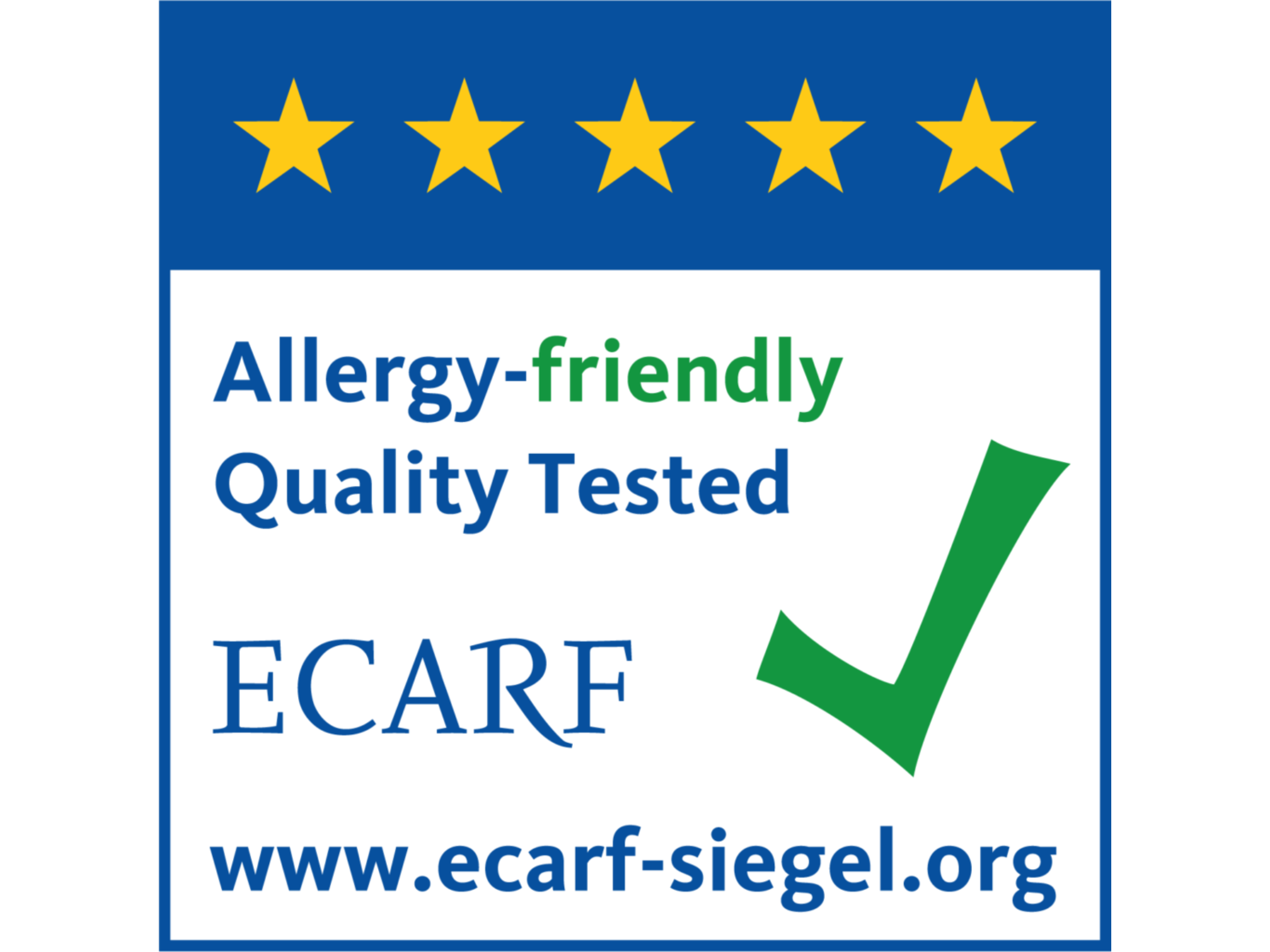 Logo ECARF certifiant les housses anti-acariens