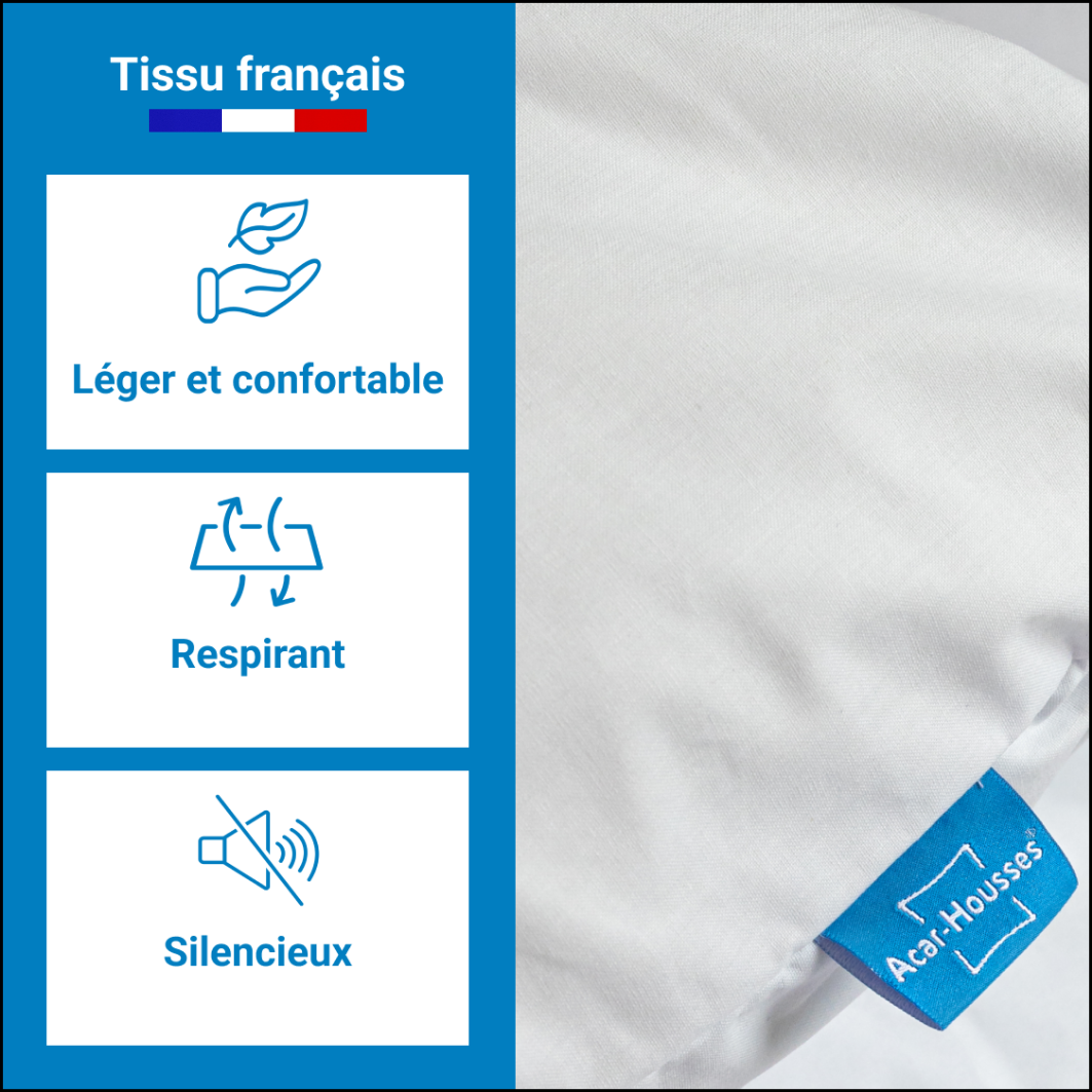housse de traversins contre acariens