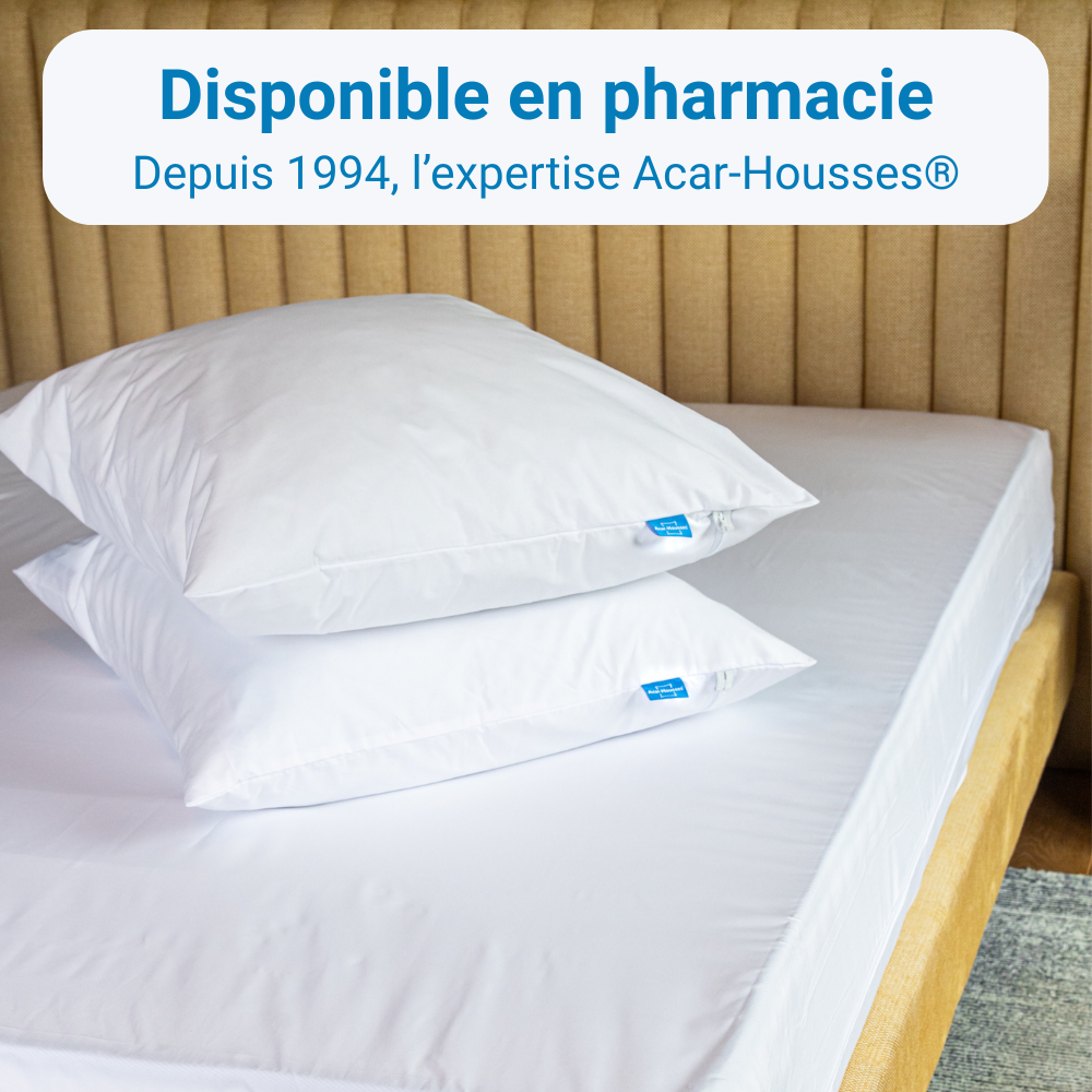 Housse anti-acariens Acar-Housses® disponible en pharmacie, expertise reconnue depuis 1994