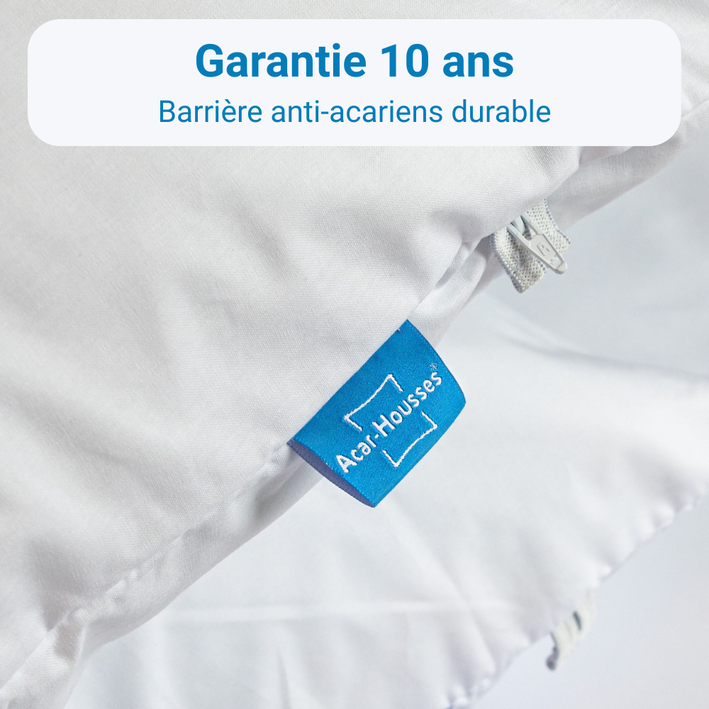 Housse anti-acariens Acar-Housses® garantie 10 ans avec barrière anti-acariens durable