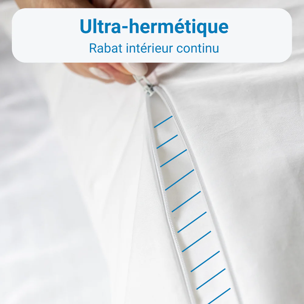 Protège Matelas housse intégrale traité anti-acariens ALLERGOSTOP blanc - P'tit Lit Protège Matelas housse intégrale traité anti-acariens ALLERGOSTOP blanc - P'tit Lit