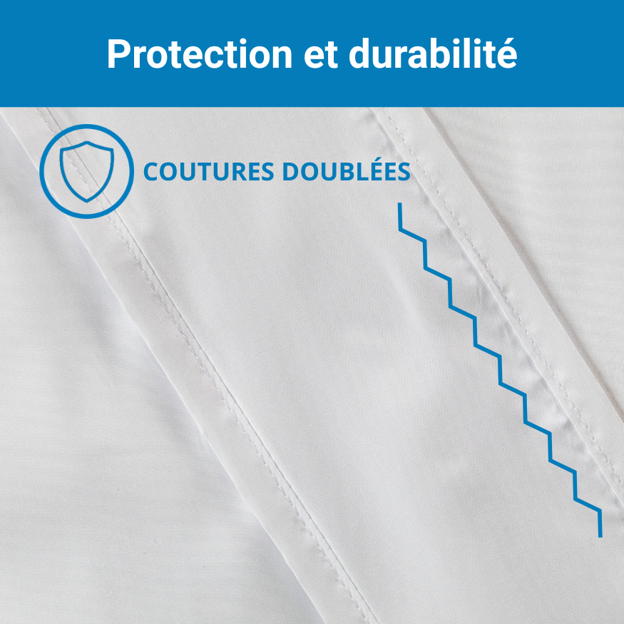 Housse anti acariens protection et durabilité avec coutures intérieures doublées