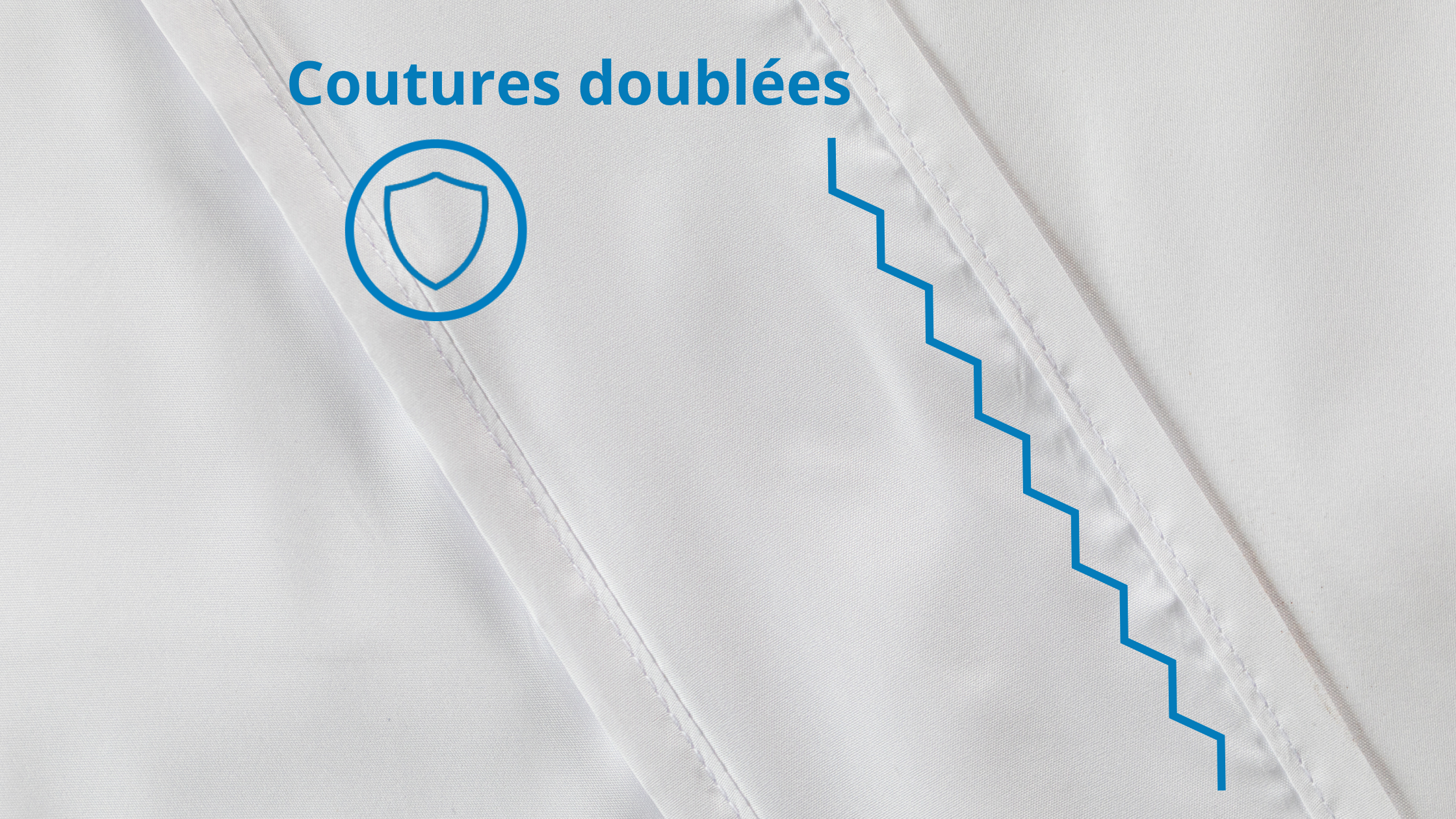 Housse anti acariens avec coutures doublées