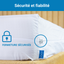Housse matelas anti cariens avec fermeture sécurisée pour plus de sécurité et fiabilité.