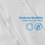 Taie oreiller anti acariens 60x60 cm pour enfant couture intérieures doublées.